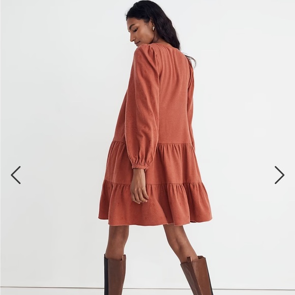 NWT Madewell Flannel Mini Dress – Size L - Picture 2 of 4